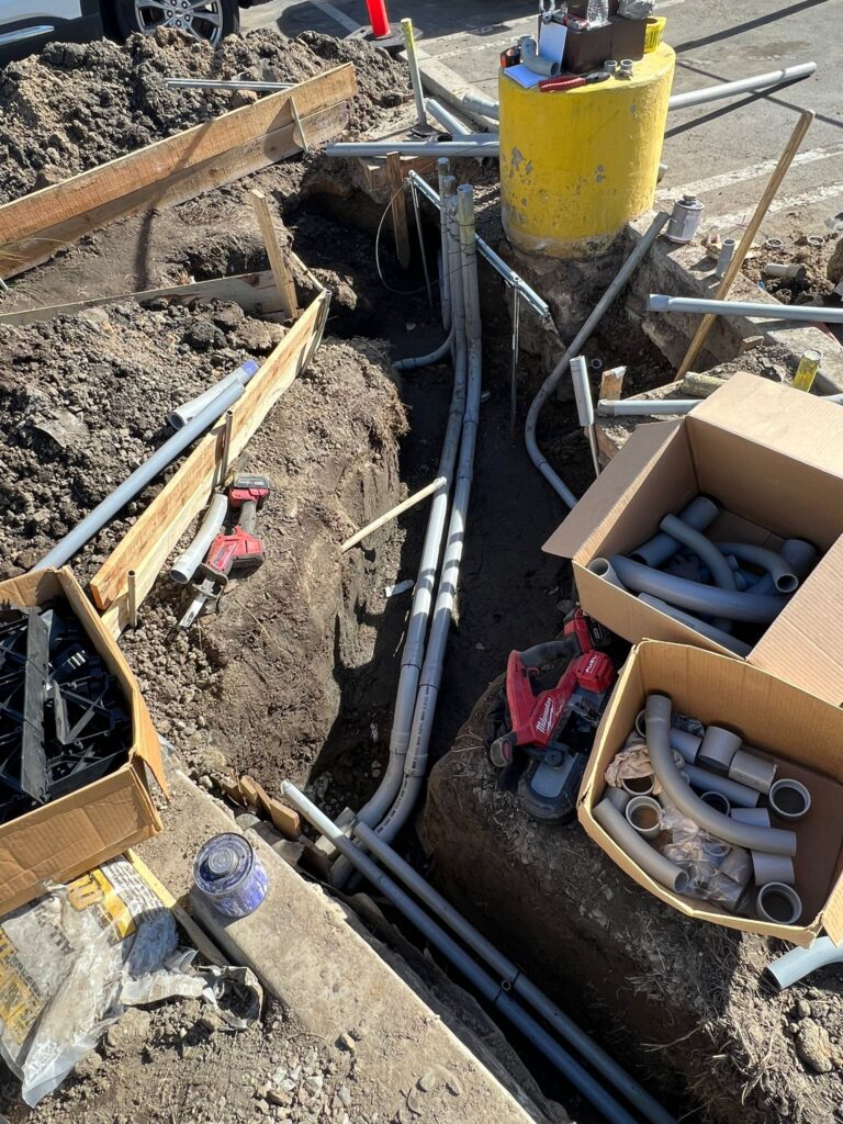 Electrical service panel or main disconnect for the EV charging installation.