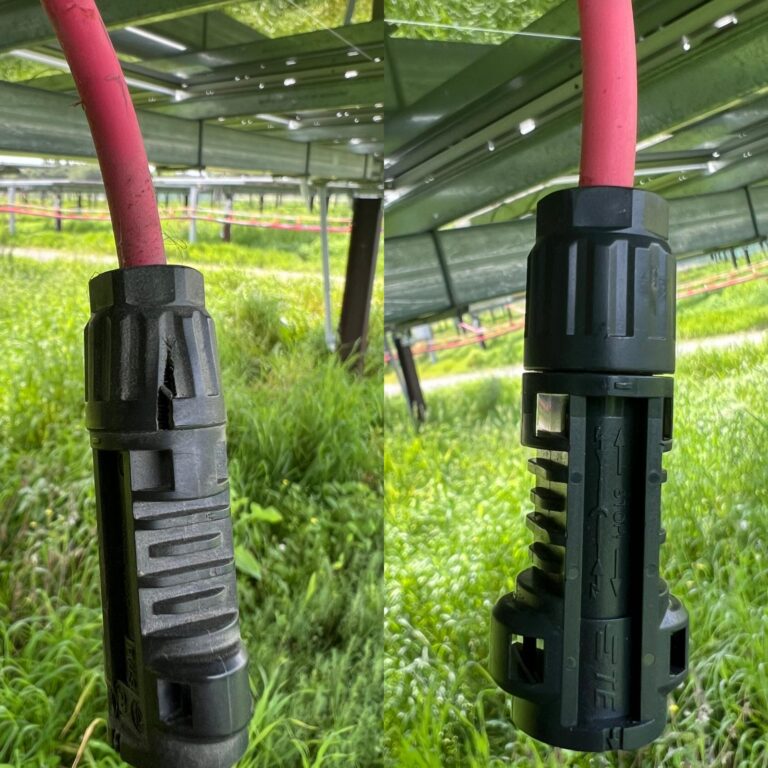 Close-up view of the dense electrical wiring or mechanical connectors being replaced.